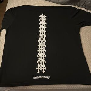 CHROME HEARTS CEMETERY CROSS SPINE POCKET T SHIRT